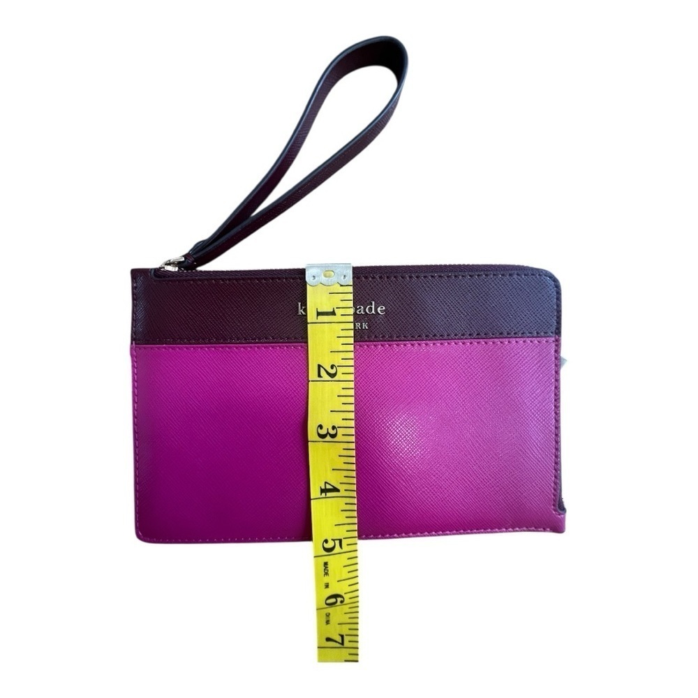 Kate Spade New York Staci Colorblock Medium L Zip Leather Wristlet - Picture 9 of 9